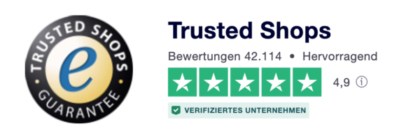 Trusted Shops Bewertung bei Trustpilot 2022