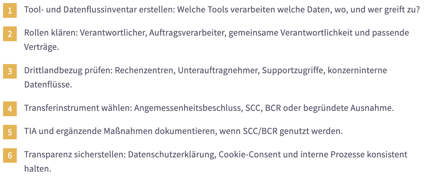 Datenübermittlung in Drittländer